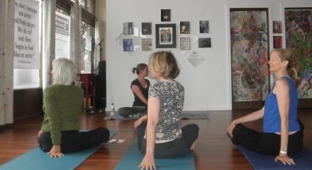 One of my first classes. Lovely Ladies breathing and flowing :)